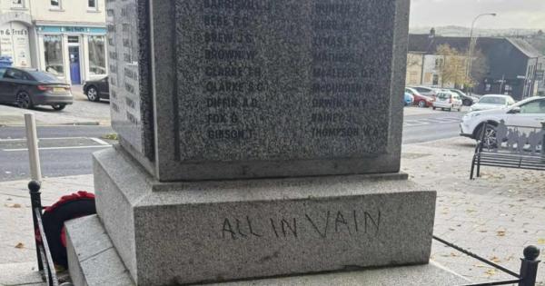 Tandragee War Memorial targeted by vandals
