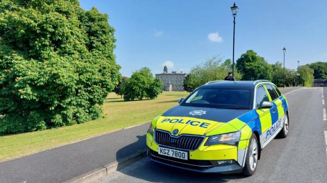 Two police officers injured after vehicle rammed